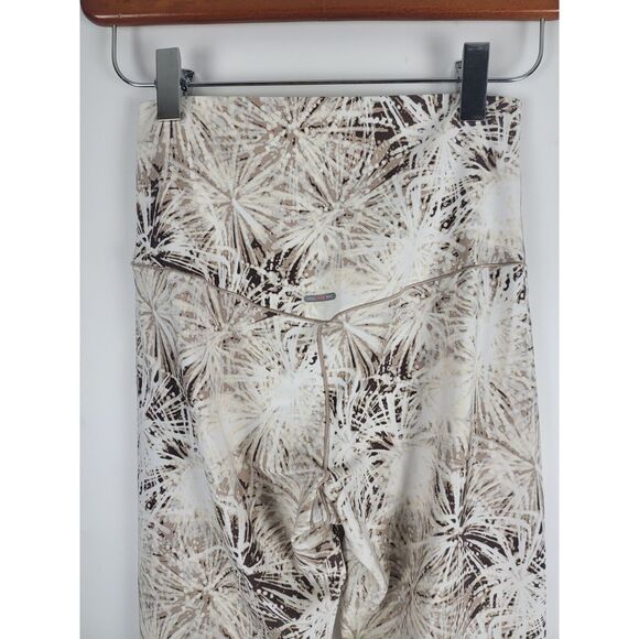 Aerie Capri Leggings M Womens White Brown High Rise Skinny Athletic - Picture 7 of 11